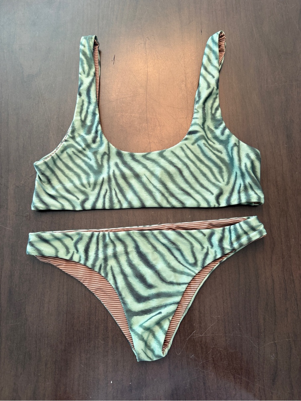 ACACIA Tiger Bikini Set L Top M Bottom
